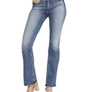 SILVER Avery High-Rise Slim Bootcut Jeans – Size 32, Medium Wash, EUC